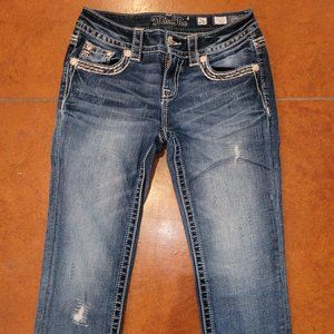 Miss Me Mid Rise Capri Denim Jeans Size 26 MP7810P